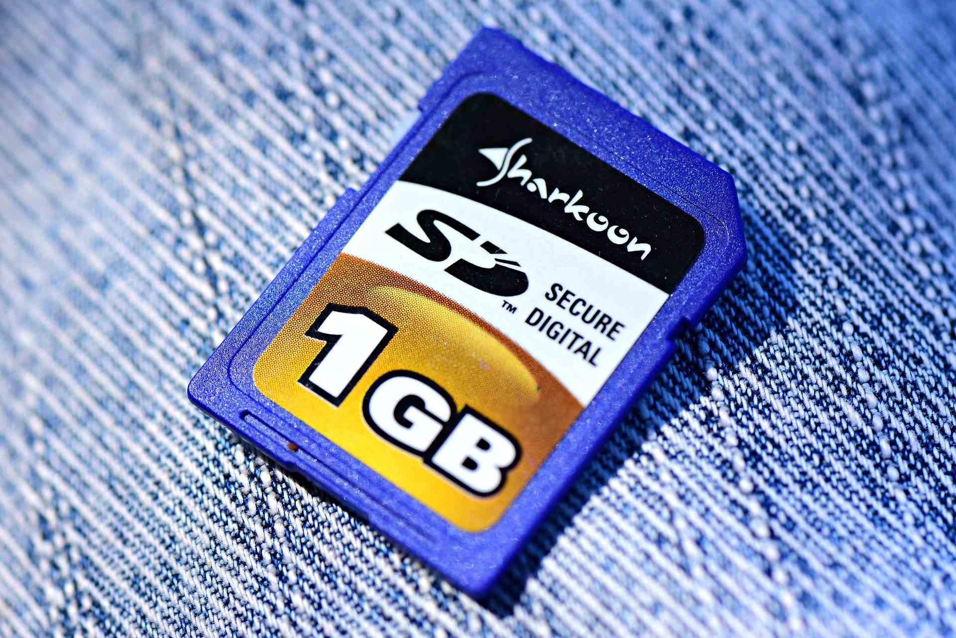 Eine 1 GB SD Speicherkarte